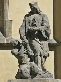 Praha (Staré Město) – sousoší sv. Jana Nepomuckého almužníka