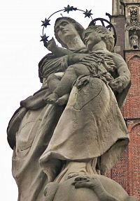 Wroclaw (Vratislav) – socha Panny Marie s dítětem (Madonna z Dzieciątkiem)