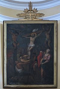jeden z obrazů křížové cesty v kostele Povýšení sv. Kříže