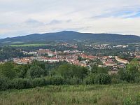 výhled na Český Krumlov a Blanský les
