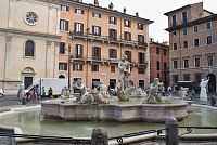 Řím - Maurova fontána na náměstí Piazza Navona  (Roma - Fontana del Moro)