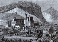 zámecký komplex na přelomu 18. a 19. stol.