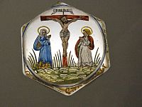 okenní terč s Ukřižovaným, 1583