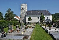 hřbitovní areál s kostelem sv. Kunhuty