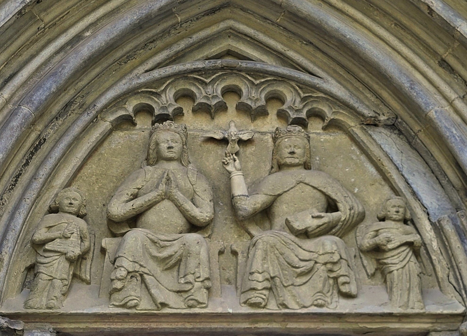 Spišská Nová Ves – jižní portál kostela Nanebevzetí Panny Marie  (južný portál kostola Nanebovzatia Panny Márie)