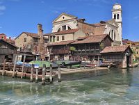 Benátky (Venezia) – historická loděnice s tradiční výrobou gondol Squero San Trovaso