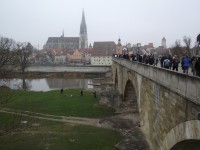 Regensburg - románsko-gotický Kamenný most z r. 1135-46 
