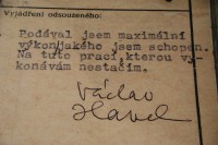 Kterak Václav Havel neplnil normy (MMU Olomouc)