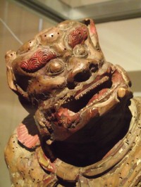 hlava japonského démona Tentóki z 12. stol.