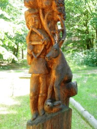 Dřevěná socha sv.Huberta
