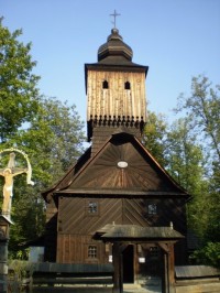 Jedna z budov Dřevěného městečka