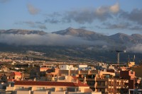 ráno z terasy hotelu pohled na Pico del Teide.