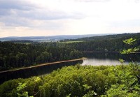 pohled ze zříceniny hradu Oheb