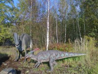 Parasaurolophus a Spinosaurus