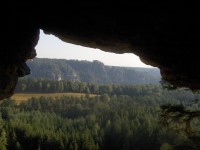 výhled z jeskyně na Bastei