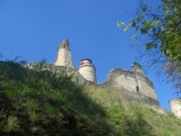 Rozhledna na hradě Kostomlaty.