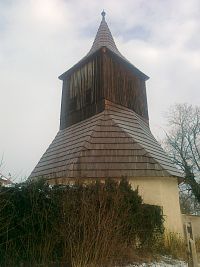 Dřevěná zvonice Libušín.