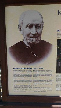 Pomník Friedricha Gottloba Kellera v Krippenu.