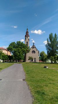 Vyhlídková věž kostela Církve československé husitské v Duchcově.