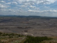 pohled na povrchový důl