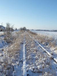 trať v zimě