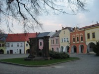 Horní náměstí se sochou Jana Blahoslava