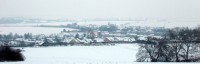 zimní pohled na obec ze Záhoří