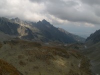 Vysoké Tatry, panorama ze sedla Prielom, Velká studená dolina