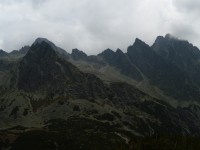 Vysoké Tatry panorama při sestupu Velkou Studenou dolinou