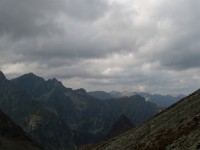 Vysoké Tatry,panorama při výstupu na sedlo Prielom