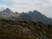 Vysoké Tatry, panorama od Zbojnické chaty(Priečné sedlo)