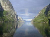 Pohled do fjordu v Lysebotnu