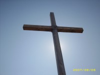 Kříž na Velkém Javoru a nebe