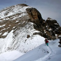 Col de Paresseux  (3056 m) a vrchol Dents du Midi/Haute Cime (3257 m)