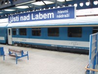 Rychlík z Budapeště v Ústí nad Labem