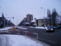 Pohled na věžáky z křižovatky ulic Vašíčková ,Vítězná