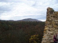 Výhledu z hradeb hradu