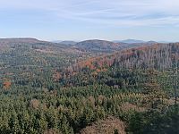 Výhled z Velké Tisové na Lužické hory