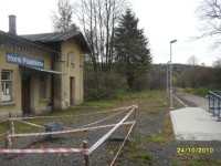 vlaková stanice Horní Poustevna-nejsevernější železniční zastávka