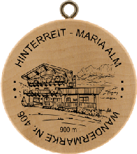 Turistická známka č. 406 - Hinterreit - Maria Alm