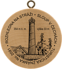 Turistická známka č. 2091 - Rozhledna na Stráži, Sloup v Čechách
