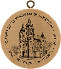 Turistická známka č. 2096 - Poutní kostel Panny Marie Bolestné, Sloup
