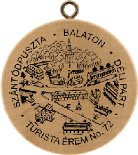 Turistická známka č. 72 - SZÁNTÓDPUSZTA - BALATON - DÉLI PART