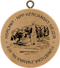 Turistická známka č. 670 - Herľany - NPP Herliansky gejzír