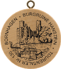 Turistická známka č. 130 - BORNHAGEN - BURGRUINE HANSTEIN
