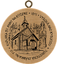 Turistická známka č. 717 - Kaplnka sv.Anny na Kýčere - Vysoká nad Kysucou