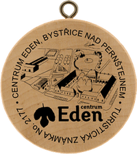 Turistická známka č. 2177 - Centrum EDEN, Bystřice nad Pernštejnem