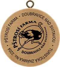 Turistická známka č. 2204 - Pštrosí farma, Doubravice nad Svitavou