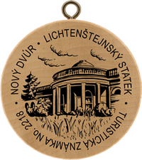 Turistická známka č. 2218 - Nový Dvůr - Lichtenštejnský statek u Břeclavi
