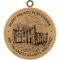 Turistická známka č. 486 - Ruiny pałacu w Bychawie